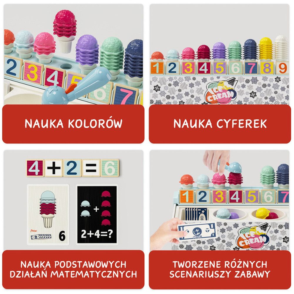 Topbright, Lodziarnia, zabawa matematyczna, zabawka edukacyjna