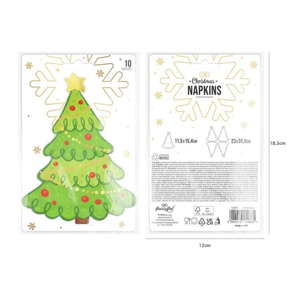 Choinka, serwetki świąteczne, 10 szt.