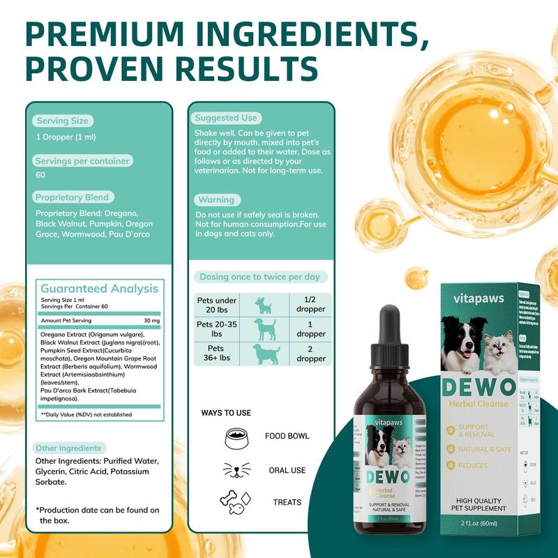 Vitapaws Organic Herbal Gut Support Drops for Pets