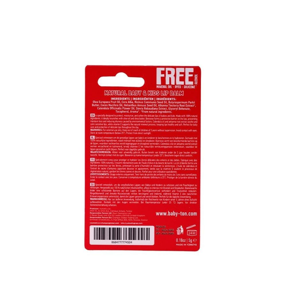 Babyton, balsam do ust, truskawkowy, od 1 dnia życia, 5 g