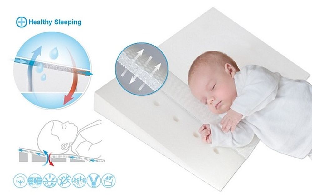 BabyMatex, Aeroklin, poduszka dla niemowląt, biała, 60x36 cm