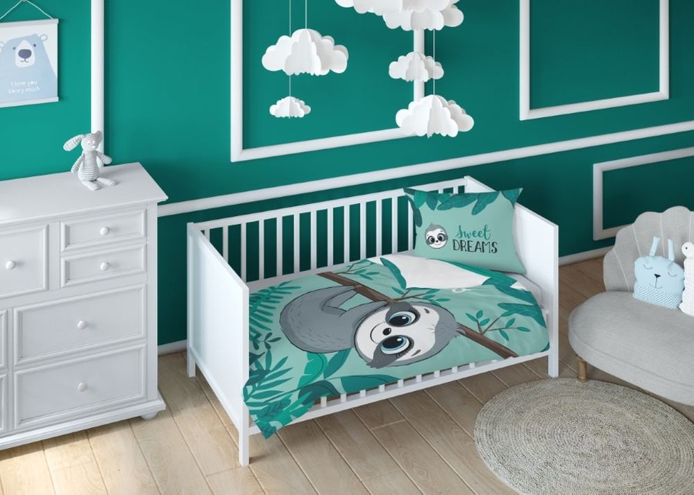 Leniwiec, 2-częściowy komplet pościeli bambusowej, 90x120 cm