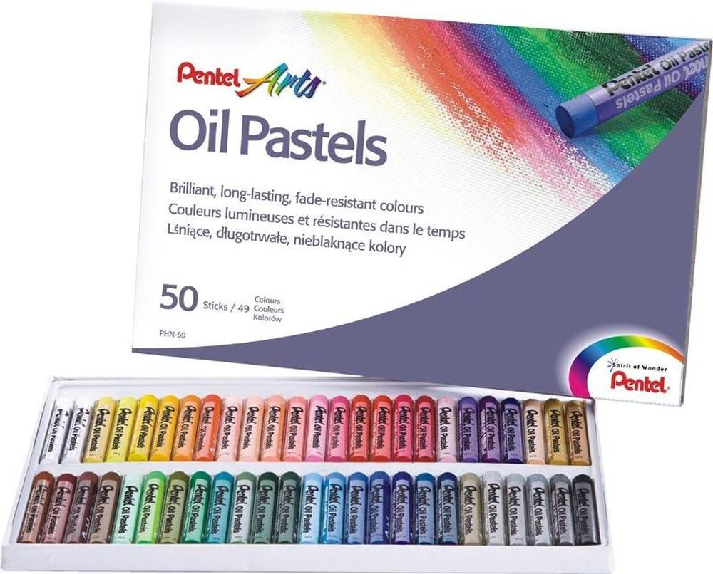 Pentel, pastele olejne, 50 kolorów