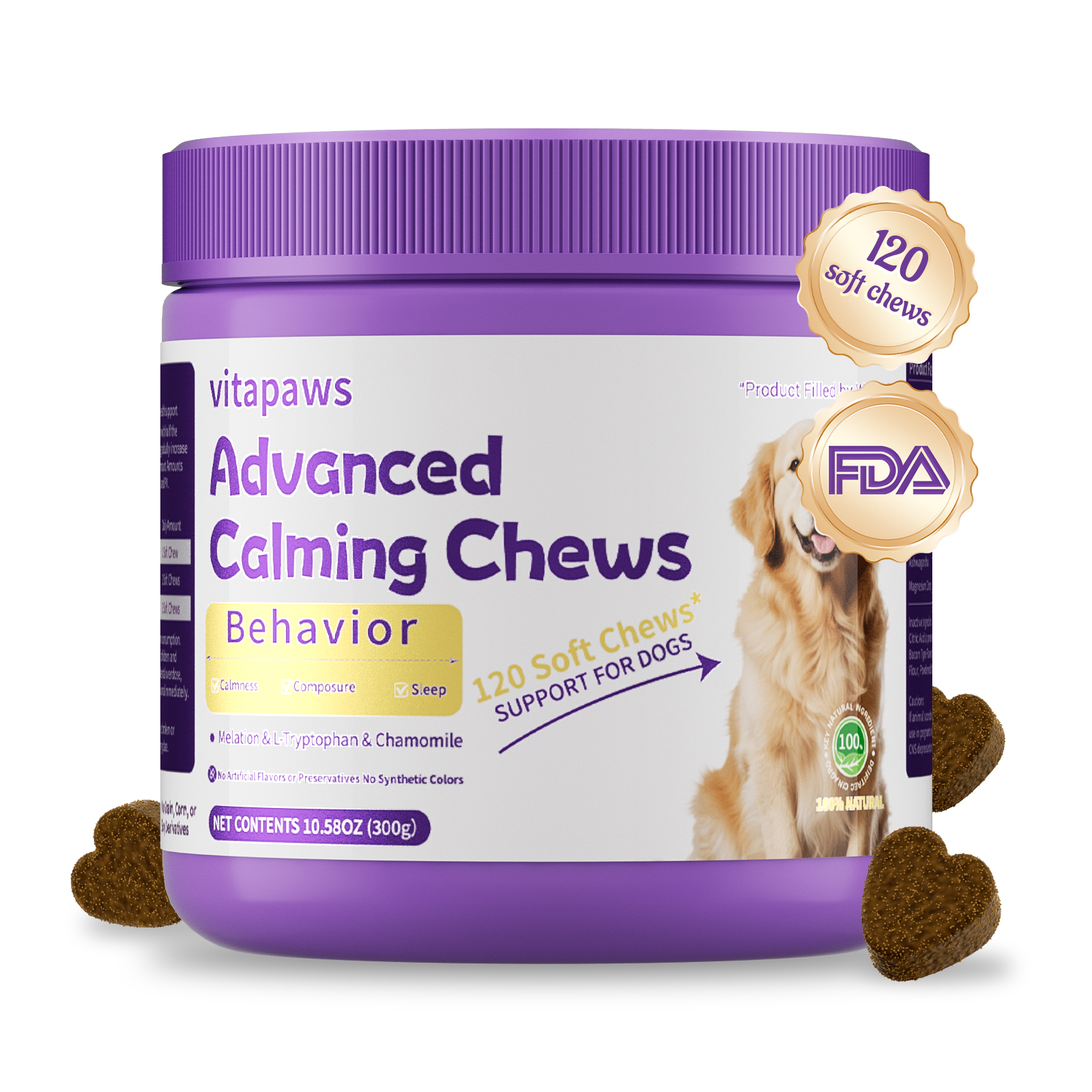 Vitapaws Calming Soft Chews for Dogs