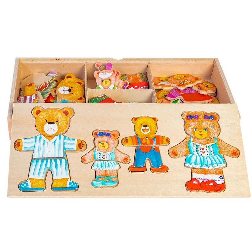 Smily Play, Cztery misie, układanka drewniana