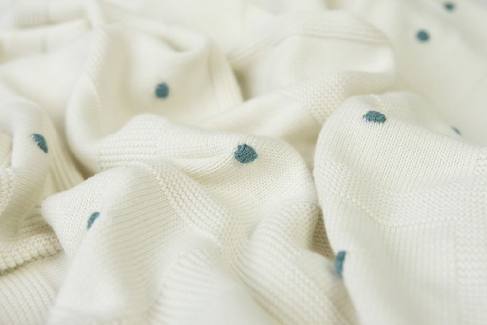 BabyMatex, Accent, koc bambusowy, biały, 80x100 cm