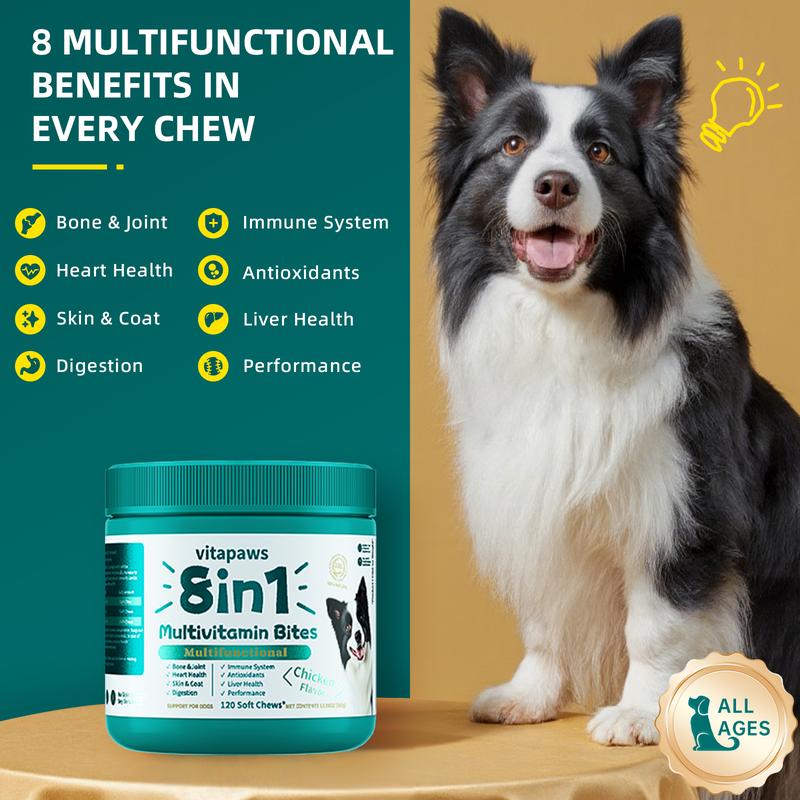 Vitapaws 8-in-1 Multivitamin Soft Chews for Dogs