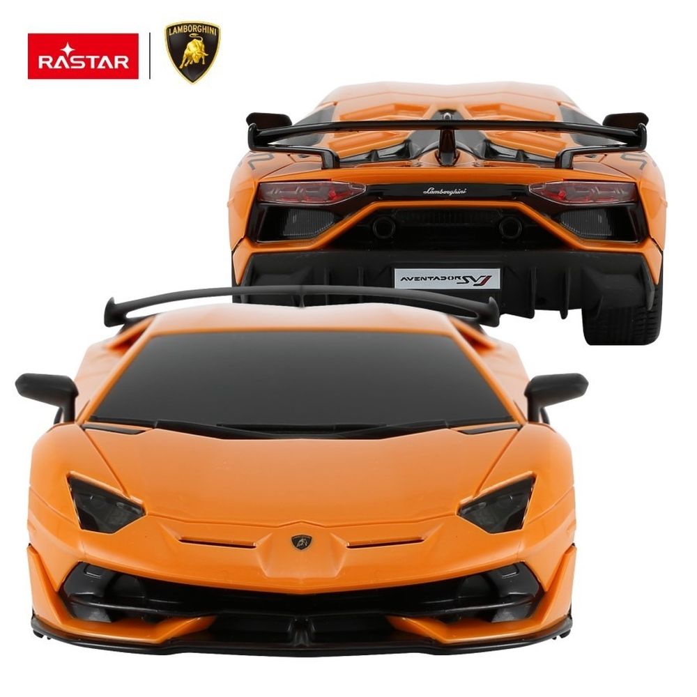 Rastar, Lamborghini Aventador SVJ, pojazd zdalnie sterowany, pomarańczowy, 1:24