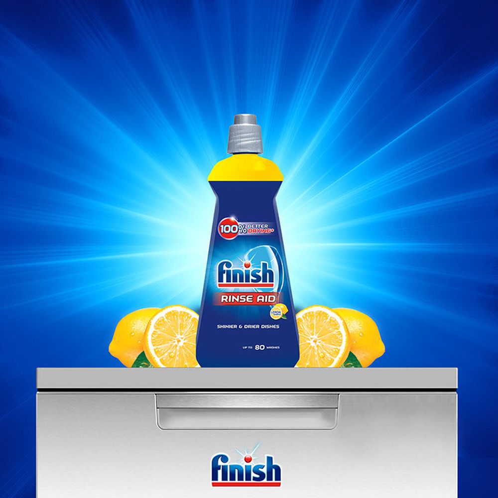 Finish, Shine&Protect, płyn nabłyszczający, cytrynowy, 400 ml