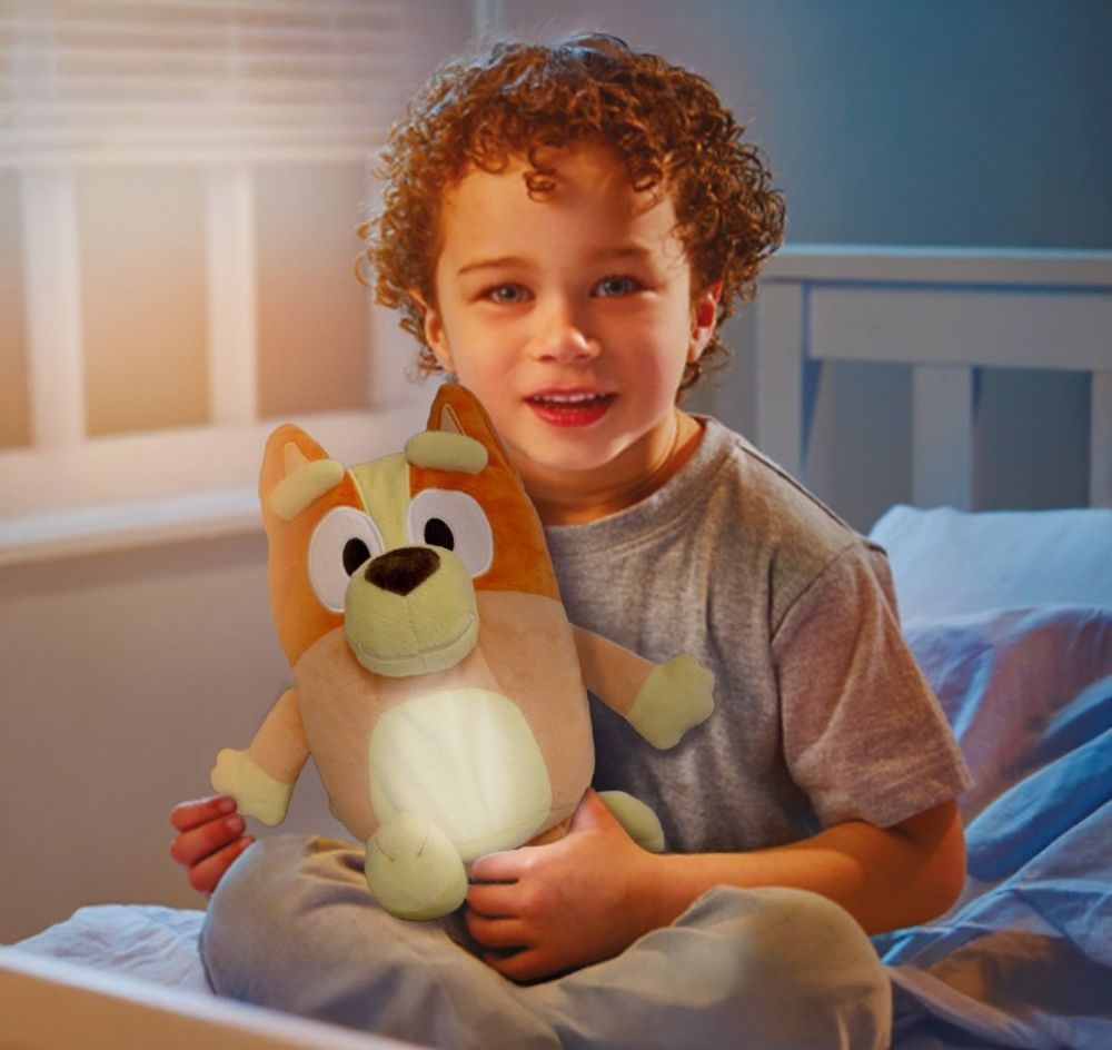 Bluey, Bingo, pluszowa lampka nocna, maskotka, 20 cm