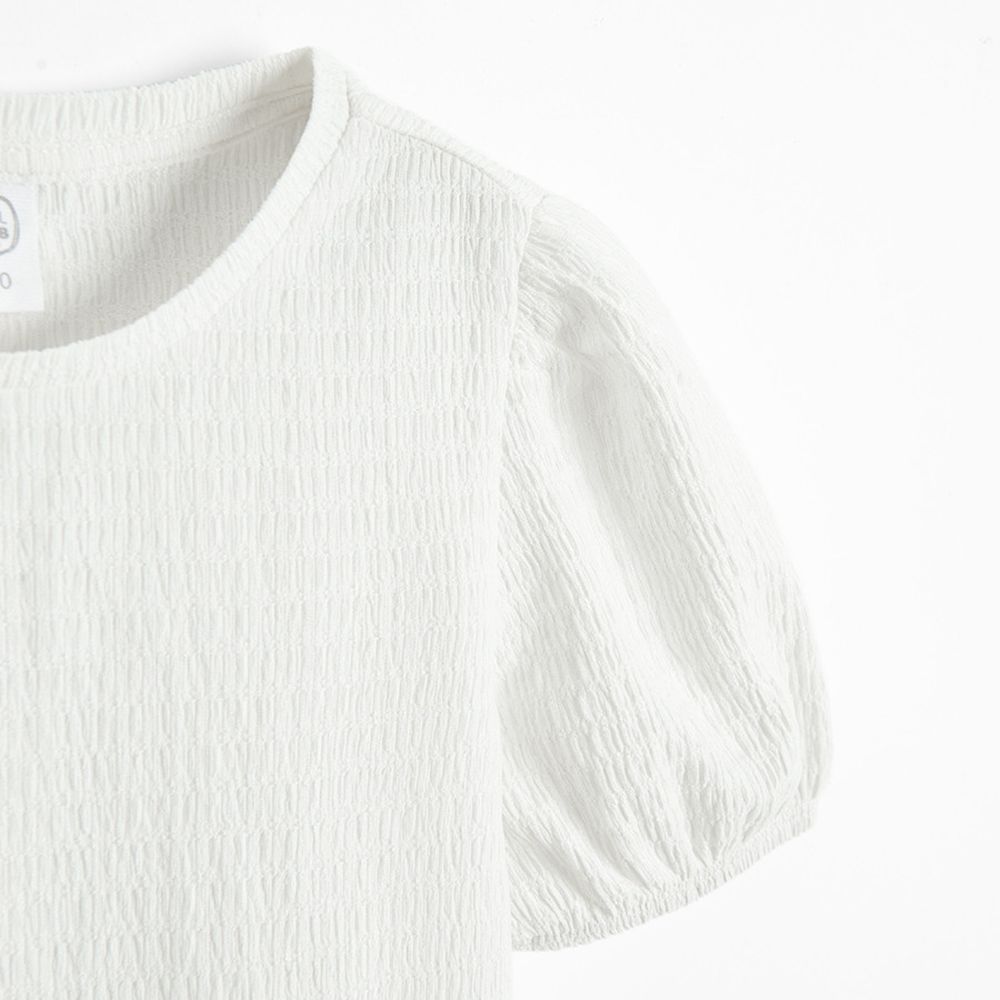 Cool Club, Bluzka dziewczęca z krótkim rękawem, biała