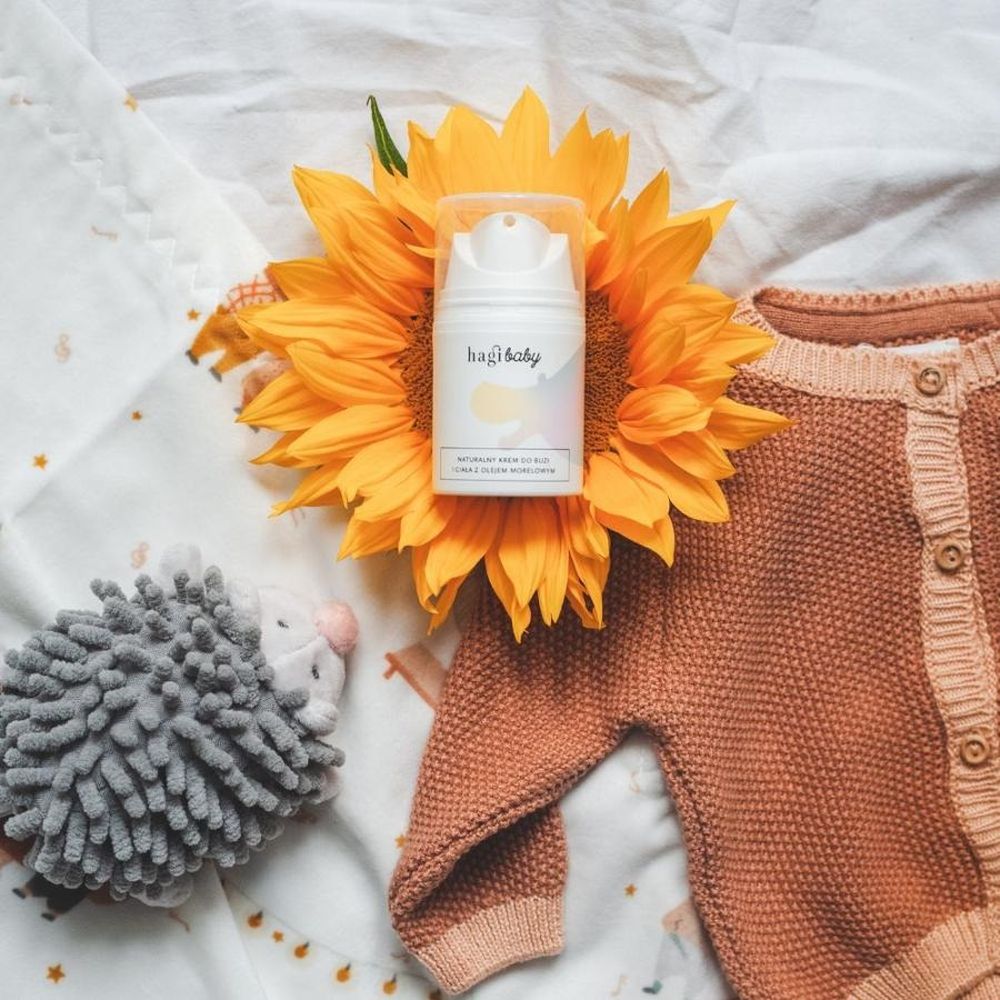 Hagi Baby, Naturalny krem do buzi i ciała z olejem morelowym, 50 ml