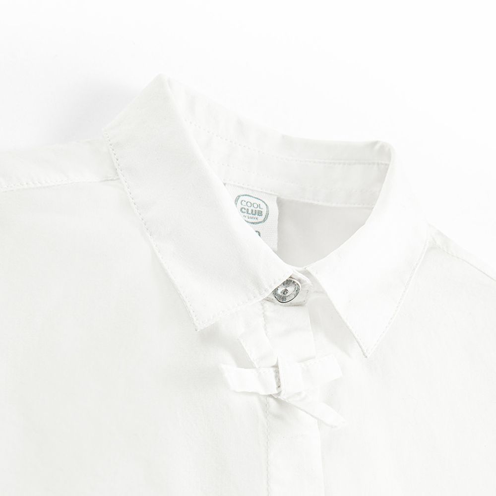 Cool Club, Koszula dziewczęca z długim rękawem, biała