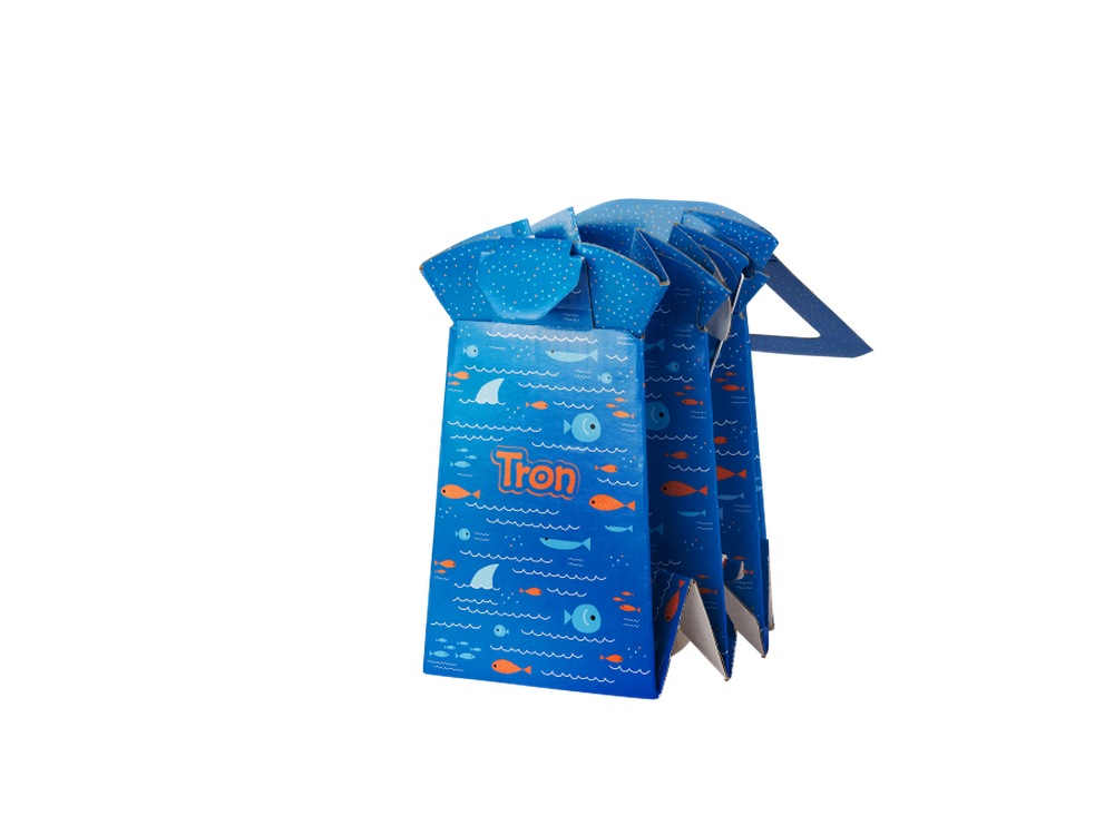 Tron, Rybki, jednorazowy, biodegradowalny nocnik, niebieski