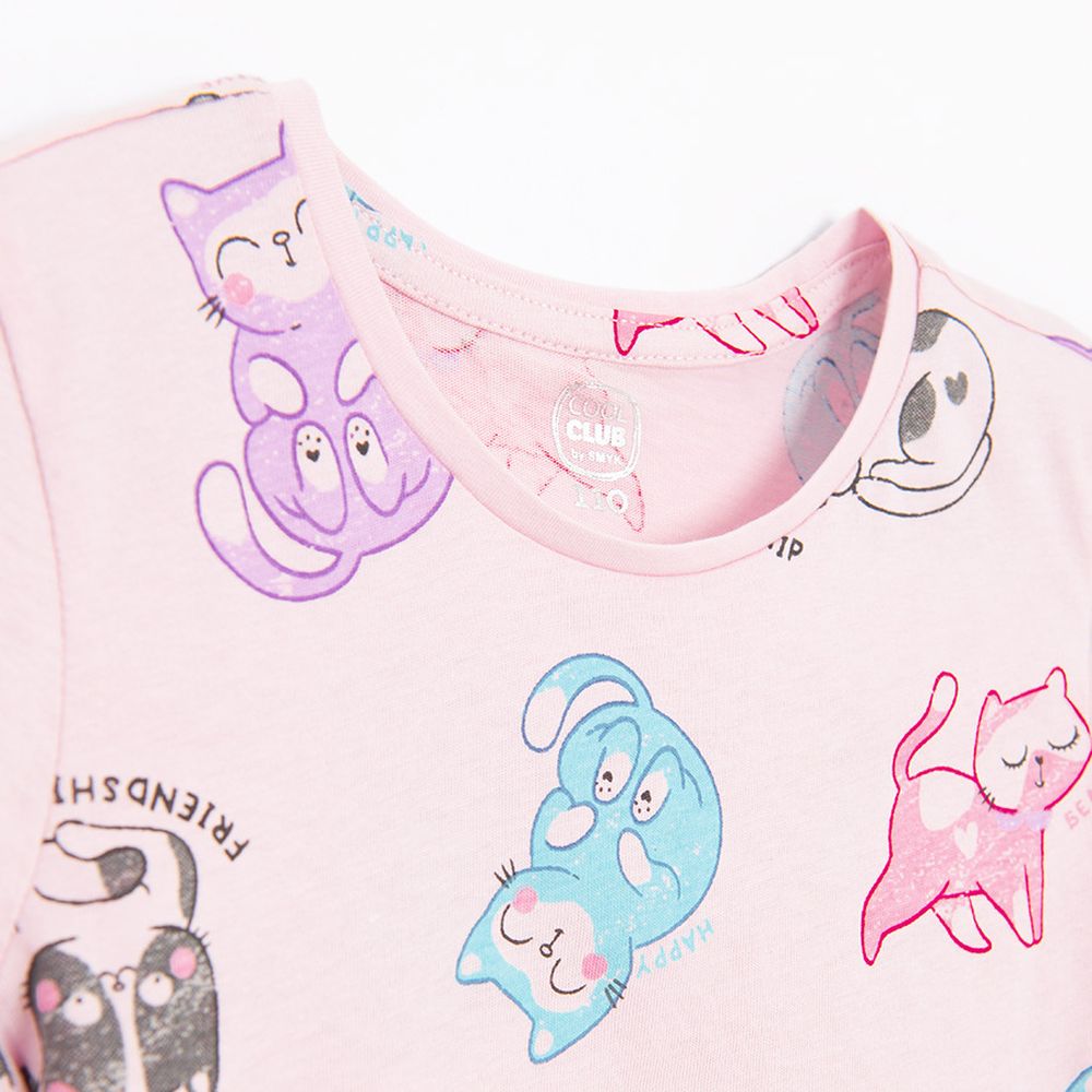Cool Club, T-shirt dziewczęcy, różowy