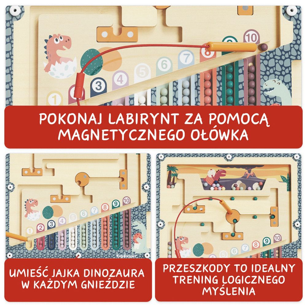 Topbright, Jaja dinozaura, labirynt magnetyczny