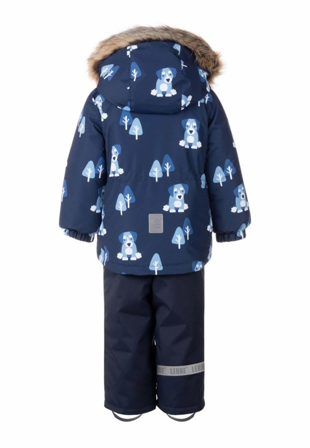 Komplet chłopięcy, Kurtka narciarska z kapturem, Spodnie narciarskie, granatowy, Lenne