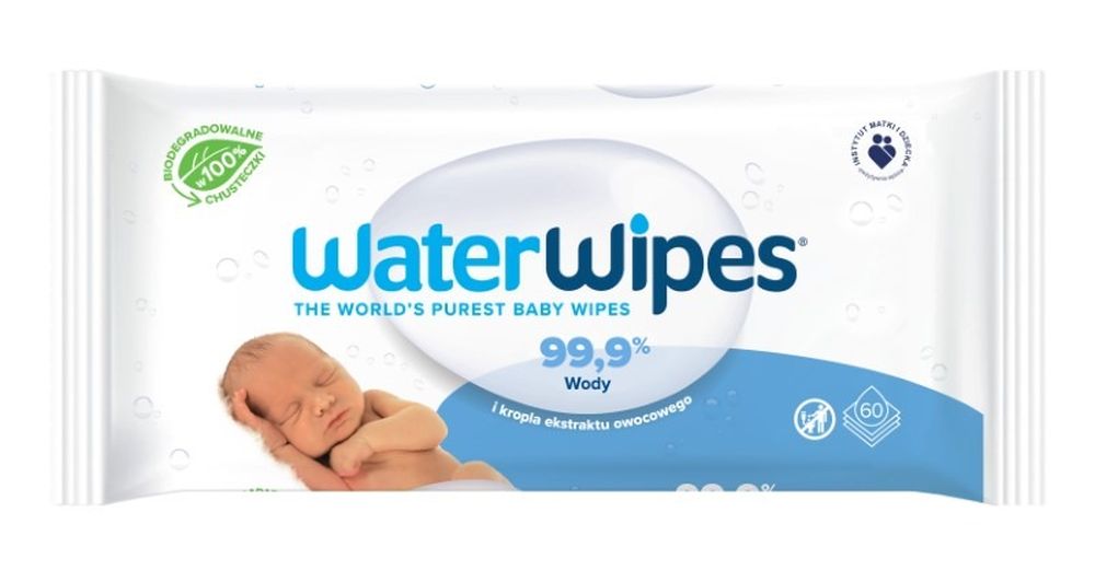WaterWipes, BIO, chusteczki nawilżane, 60 szt.
