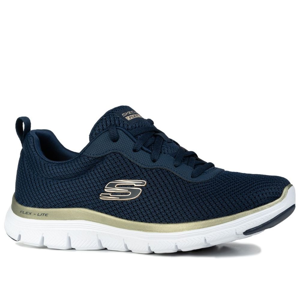 Buty sportowe damskie, granatowe, Skechers Flex Appeal Brilliant View