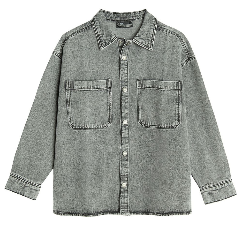 Cool Club, Kurtka jeansowa chłopięca, oversize, szara
