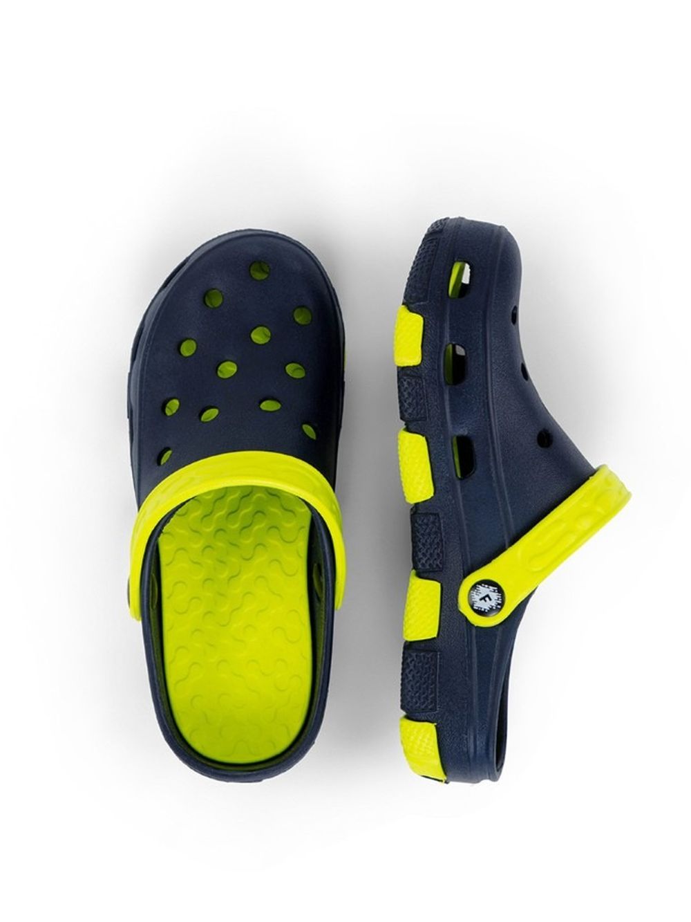 Klapki chłopięce, granatowe, Realpaks Fogo