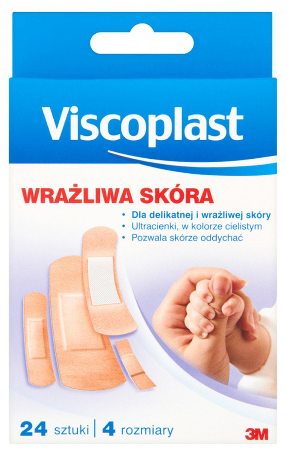 3M, Viscoplast, plaster zestaw, wrażliwa skóra, 24 szt.