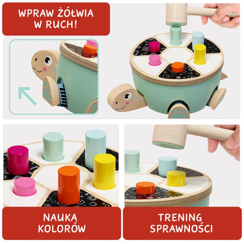 Topbright, Żółw, drewniana wbijanka