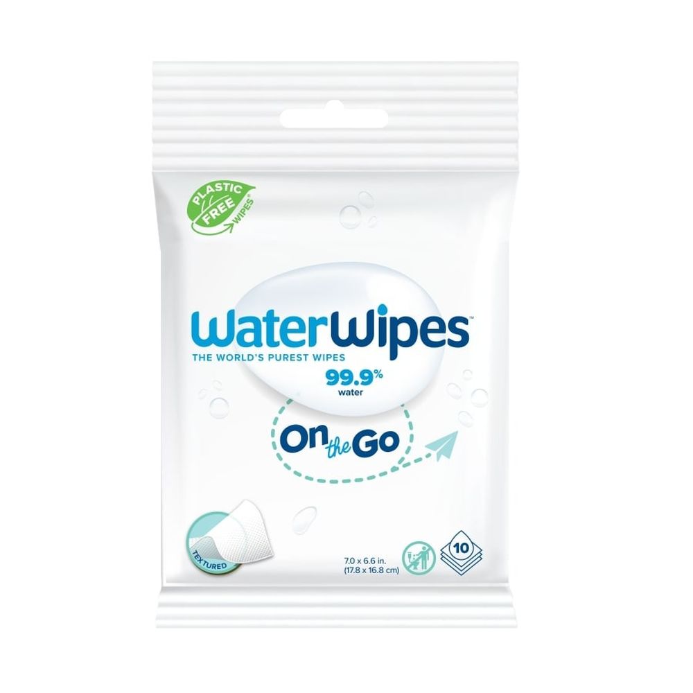 WaterWipes, BIO, On-the-go, chusteczki nawilżane dla niemowląt, 10x10 szt.