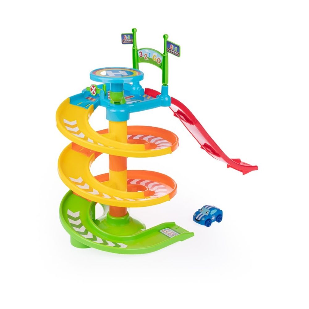 Dumel, Flota Miejska Tiny, Zjeżdżalnia z autkiem