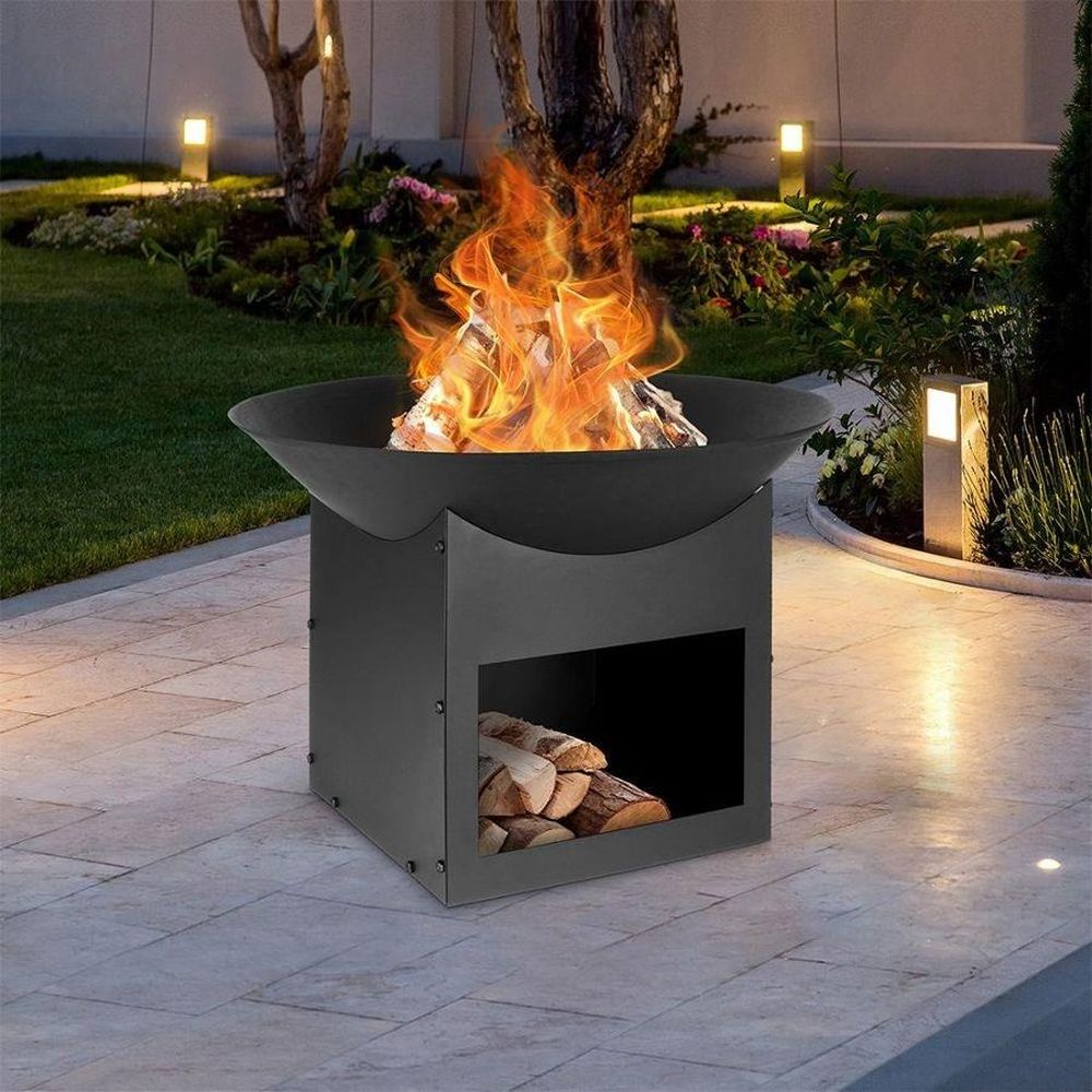 Ambiance, palenisko ogrodowe metalowe czarne, 56x41 cm