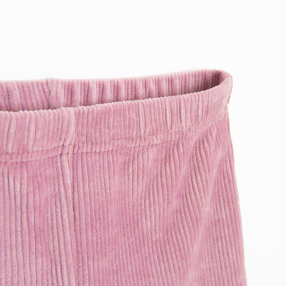 Cool Club, Jegginsy dziewczęce, flare, welurowe, prążkowane, różowe