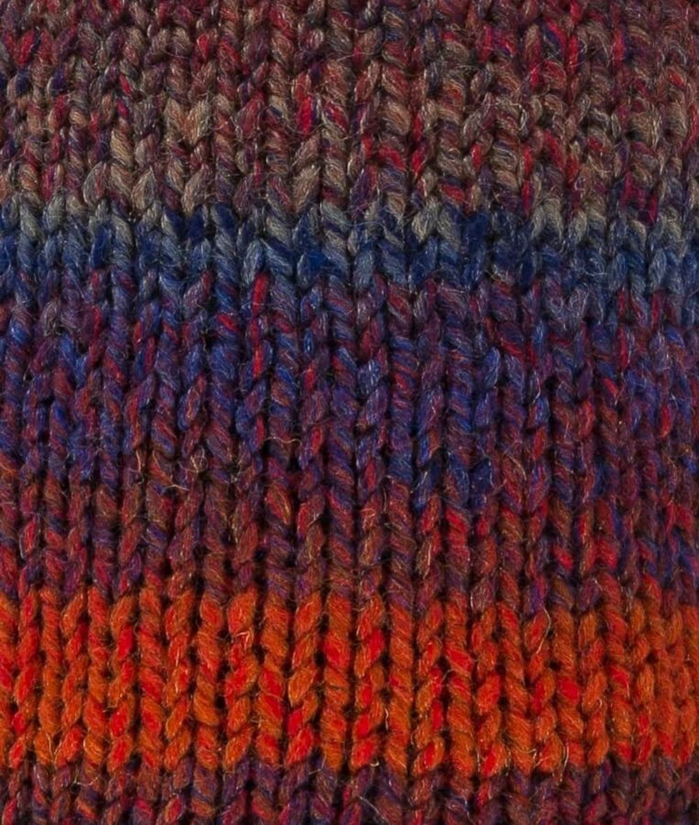 Czapka chłopięca z pomponem, czerwono-granatowa, Döll