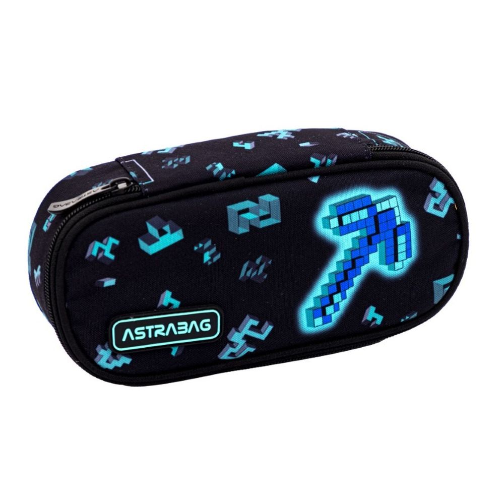 Astrabag, piórnik, owalny, Dark Pixel