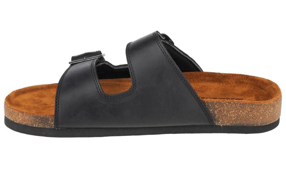 Klapki męskie, czarne, Skechers Krevon-Wanson