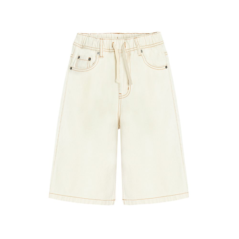 Cool Club, Szorty jeansowe chłopięce, pull on regular, jasnobeżowe