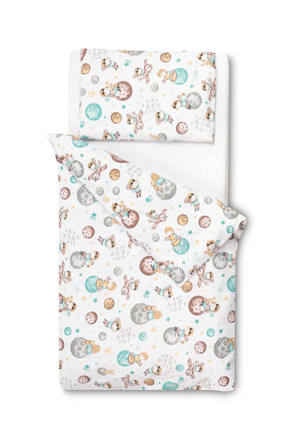 Sensillo, 2-częściowy komplet pościeli, planety, 100x135 cm