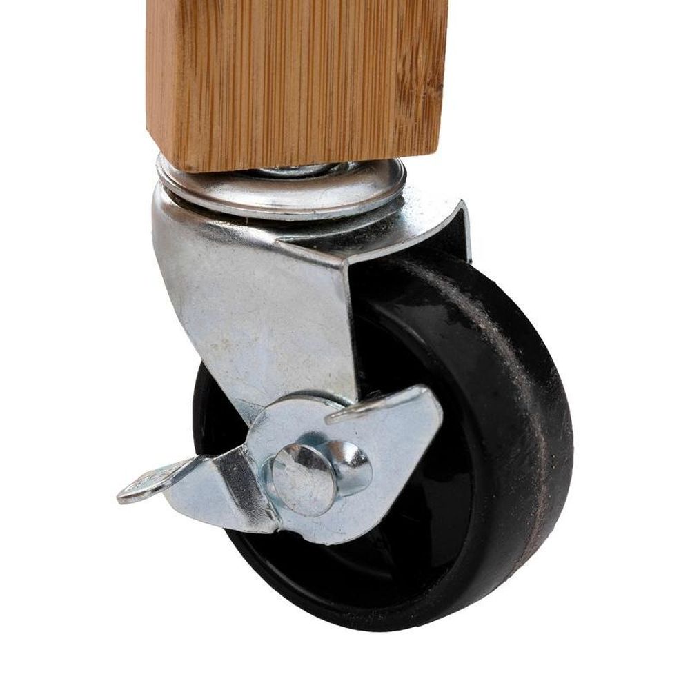 5five Simply Smart, bambusowa wyspa na kółkach, Linha, mobilny regał z blatem i szufladkami