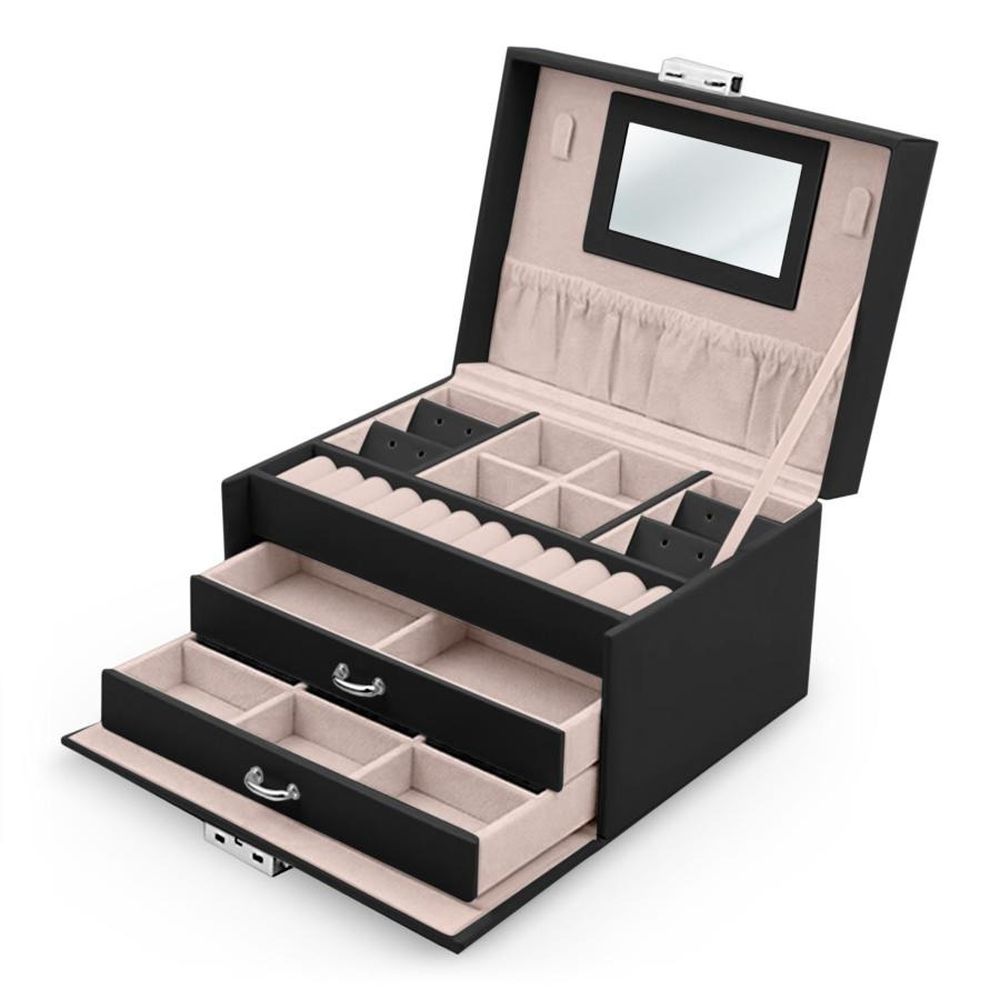 Massido, szkatułka na biżuterię, czarna