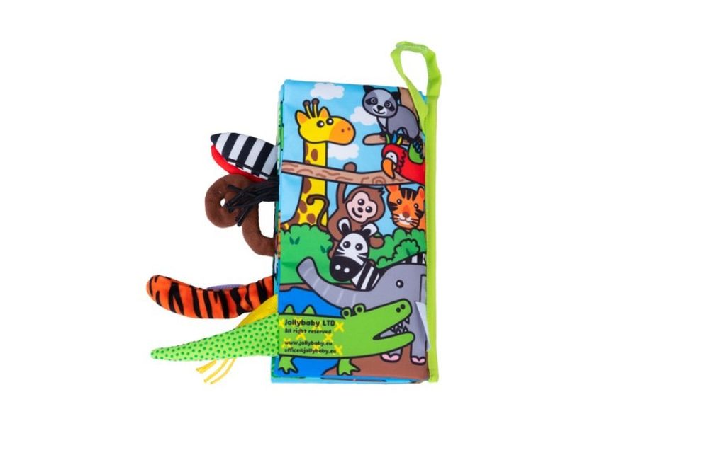 JollyBaby, Zwierzaki Dżungli, miękka książeczka