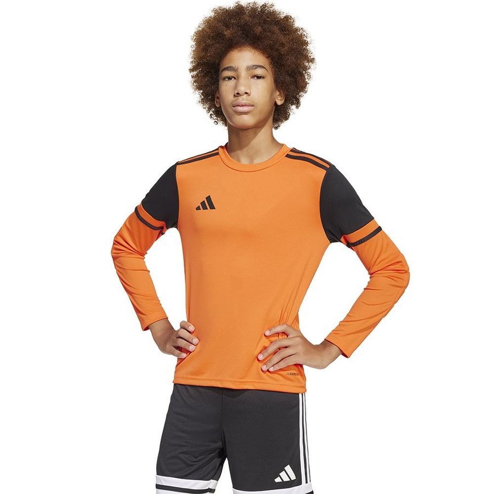Bluzka bramkarska dziecięca z długim rękawem, pomarańczowa, Adidas Squadra