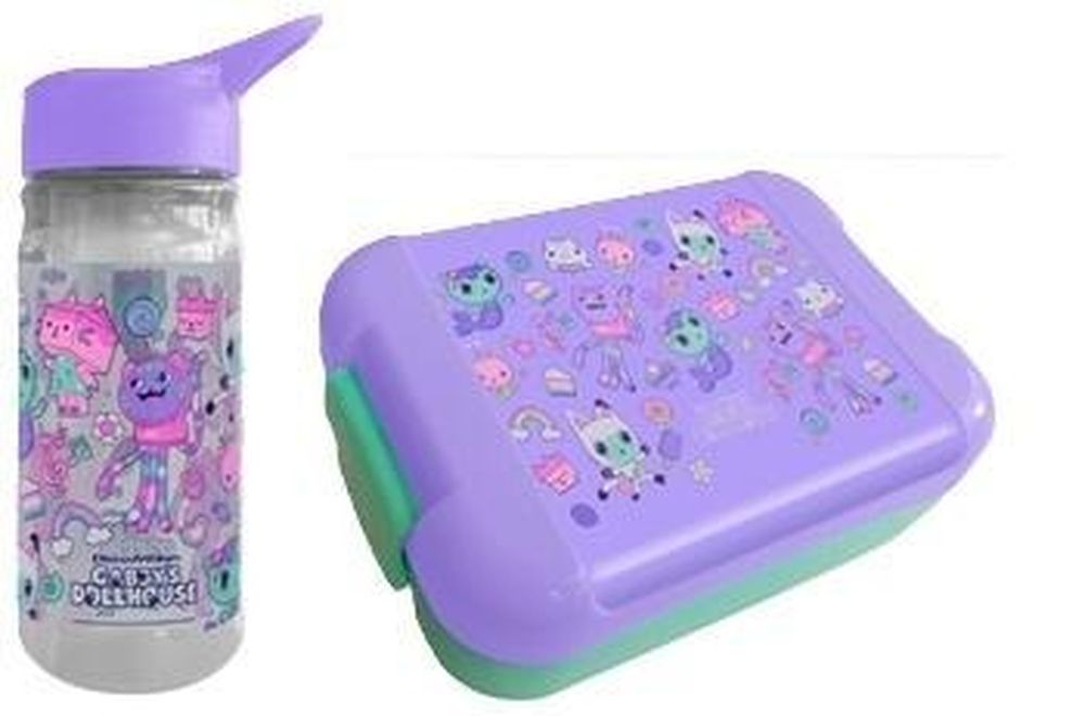 Astra, Koci Domek Gabi, zestaw: bidon, 450 ml   lunchbox