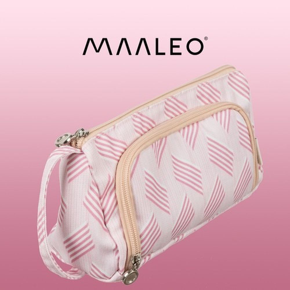 Maaleo, piórnik rozkładany, dwukomorowy, różowy