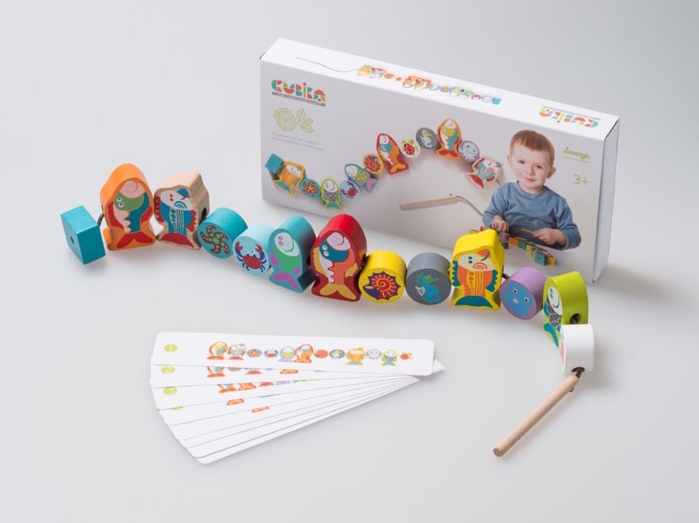 Cubika, klocki do nawlekania, Rybki