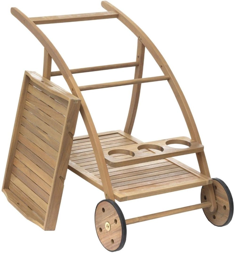 Hesperide, barek ogrodowy na kółkach, Tiwi, ze zdejmowaną tacą, drewno akacjowe