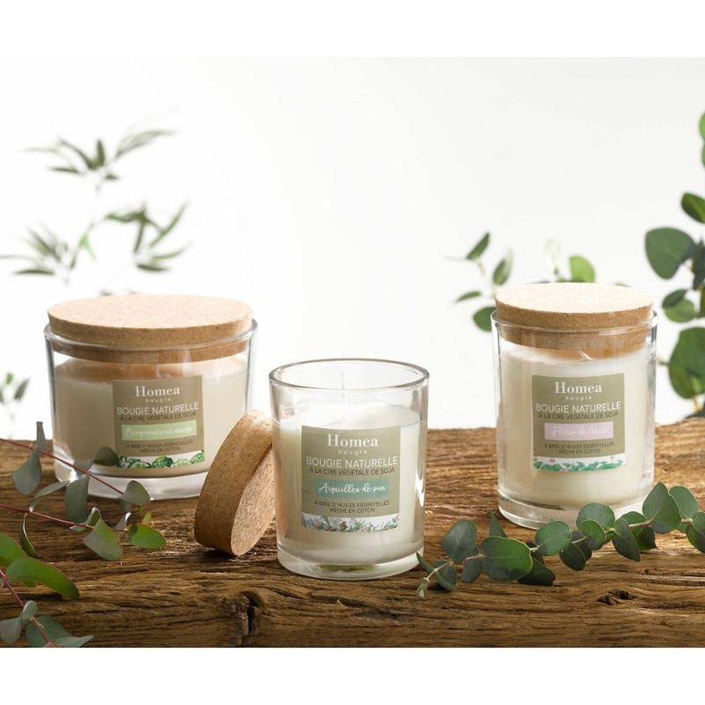 Homea, świeca sojowa w słoiku z przykrywką z korka, Eco