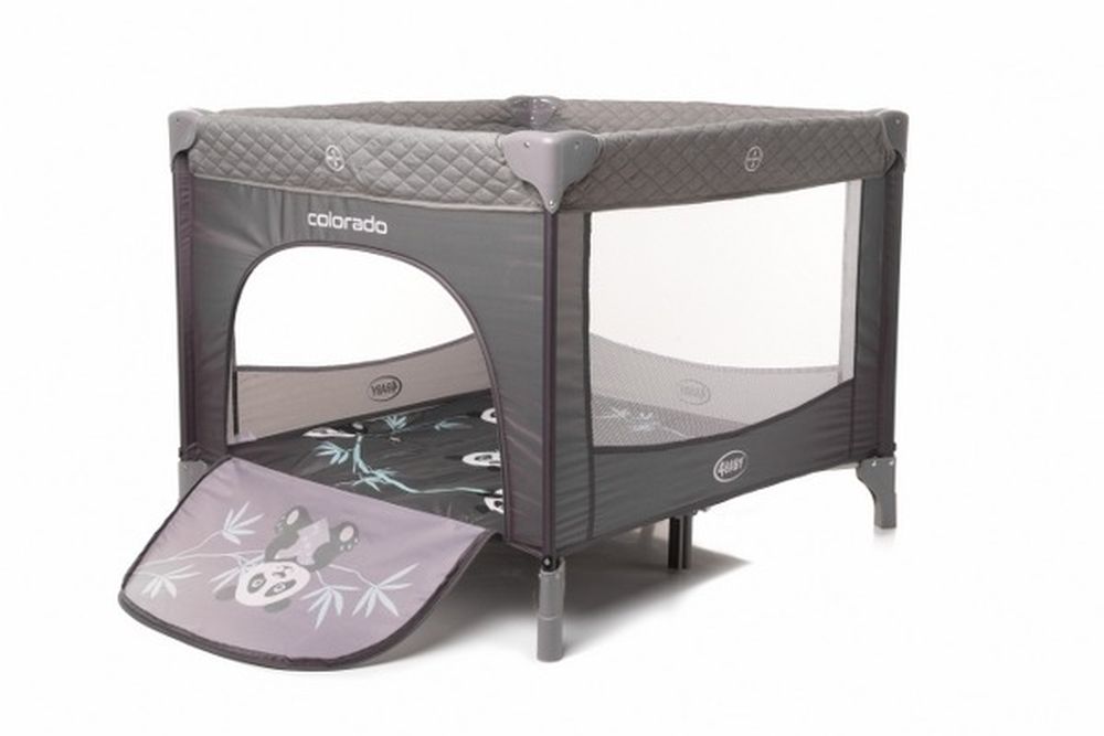 4Baby, Colorado, łóżeczko turystyczne, kojec, Grey