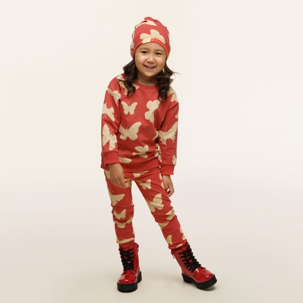 Legginsy dziewczęce, czerwone, Pinokio