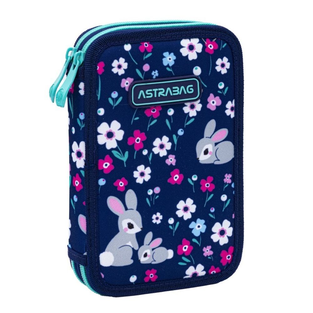 Astrabag, piórnik rozkładany, podwójny, z wyposażeniem, Baby Bunny
