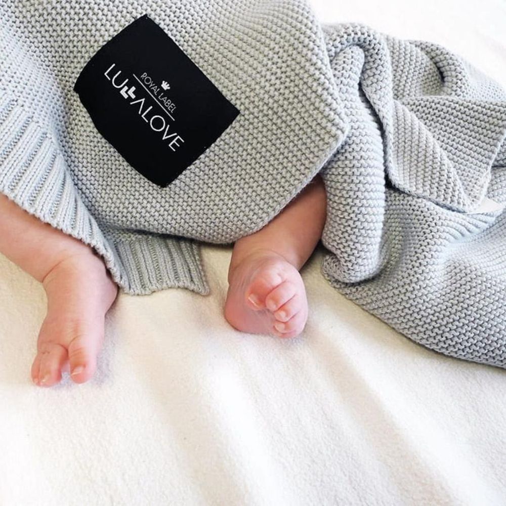 LullaLove, kocyk bambusowy, glamour gray, 80x100 cm