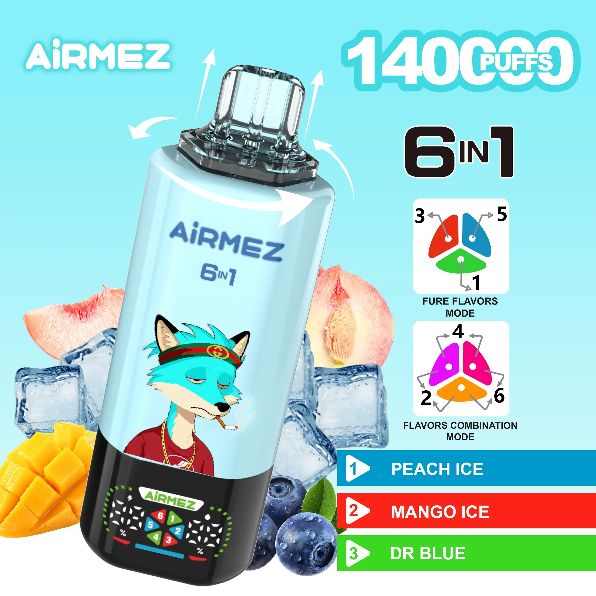 AIRMEZ FOX 140K 6in1 - solvapes